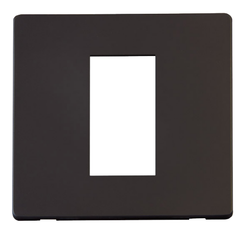 Scolmore SCP310BK - 1 Gang Plate Single Media Module Cover Plate - Black Definity Scolmore - Sparks Warehouse