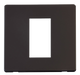 Scolmore SCP310BK - 1 Gang Plate Single Media Module Cover Plate - Black Definity Scolmore - Sparks Warehouse