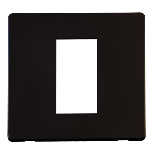 Scolmore SCP310MB - 1 Gang Plate Single Media Module Cover Plate - Matt Black Definity Scolmore - Sparks Warehouse