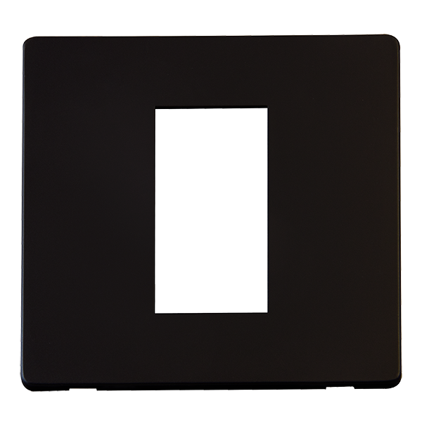 Scolmore SCP310MB - 1 Gang Plate Single Media Module Cover Plate - Matt Black Definity Scolmore - Sparks Warehouse