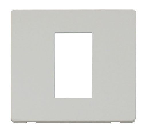 Scolmore SCP310PW - 1 Gang Plate Single Media Module Cover Plate - White Definity Scolmore - Sparks Warehouse