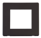 Scolmore SCP311BK - 1 Gang Plate Twin Media Module Cover Plate - Black Definity Scolmore - Sparks Warehouse