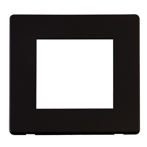 Scolmore SCP311MB - 1 Gang Plate Twin Media Module Cover Plate - Matt Black Definity Scolmore - Sparks Warehouse