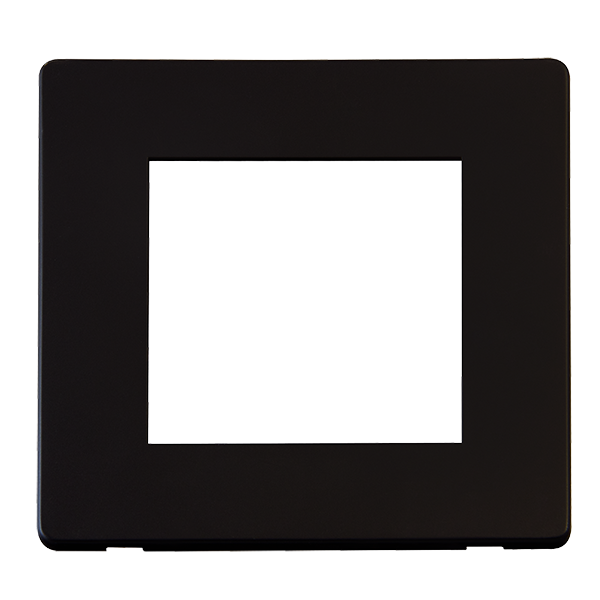 Scolmore SCP311MB - 1 Gang Plate Twin Media Module Cover Plate - Matt Black Definity Scolmore - Sparks Warehouse