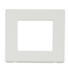 Scolmore SCP311MW - 1 Gang Plate Twin Media Module Cover Plate - Metal White Definity Scolmore - Sparks Warehouse