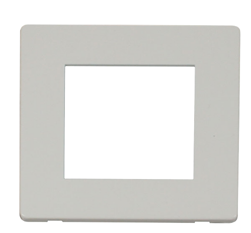 Scolmore SCP311PW - 1 Gang Plate Twin Media Module Cover Plate - White Definity Scolmore - Sparks Warehouse