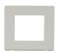 Scolmore SCP311PW - 1 Gang Plate Twin Media Module Cover Plate - White Definity Scolmore - Sparks Warehouse