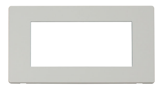 Scolmore SCP312PW - 2 Gang Plate Quad Media Module Cover Plate - White Definity Scolmore - Sparks Warehouse