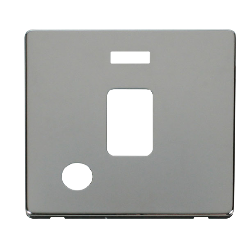 Scolmore SCP322CH - 20A DP Switch With Flex Outlet  Cover Plate - Chrome Definity Scolmore - Sparks Warehouse