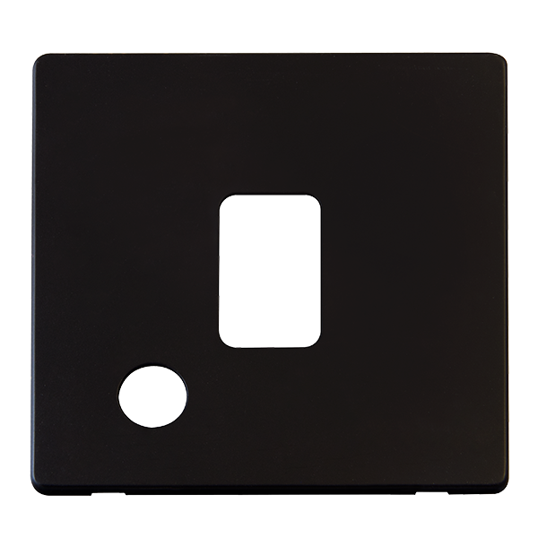 Scolmore SCP322MB - 20A DP Switch With Flex Outlet Cover Plate - Matt Black Definity Scolmore - Sparks Warehouse