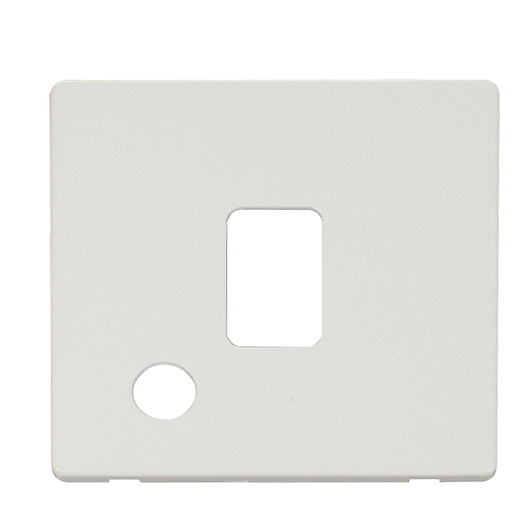 Scolmore SCP322MW - 20A DP Switch With Flex Outlet Cover Plate - Metal White Definity Scolmore - Sparks Warehouse