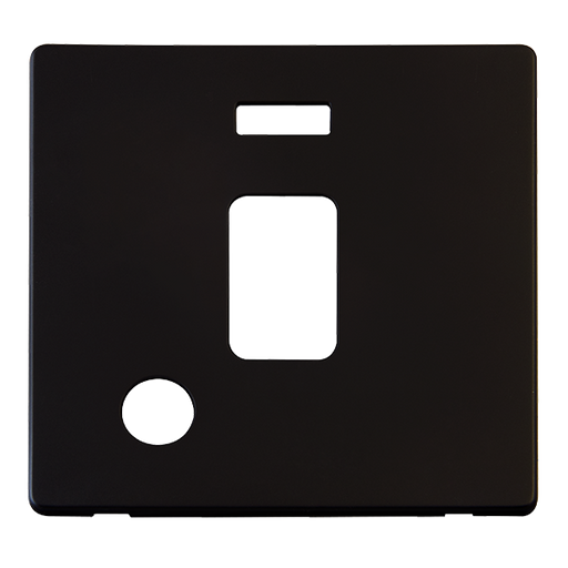 Scolmore SCP323MB - 20A DP Switch With Flex Outlet + Neon Cover Plate - Matt Black Definity Scolmore - Sparks Warehouse