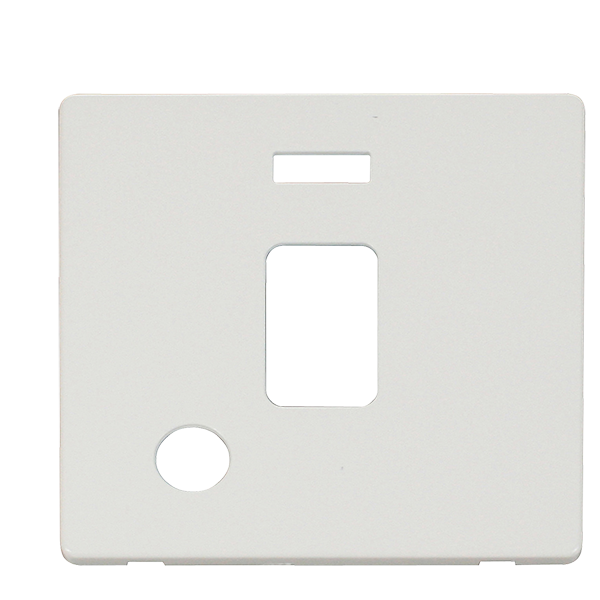 Scolmore SCP323MW - 20A DP Switch With Flex Outlet + Neon Cover Plate - Metal White Definity Scolmore - Sparks Warehouse