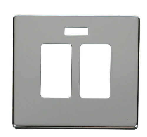 Scolmore SCP324CH - 20A Sink Bath Switch With Neon Cover Plate - Chrome Definity Scolmore - Sparks Warehouse
