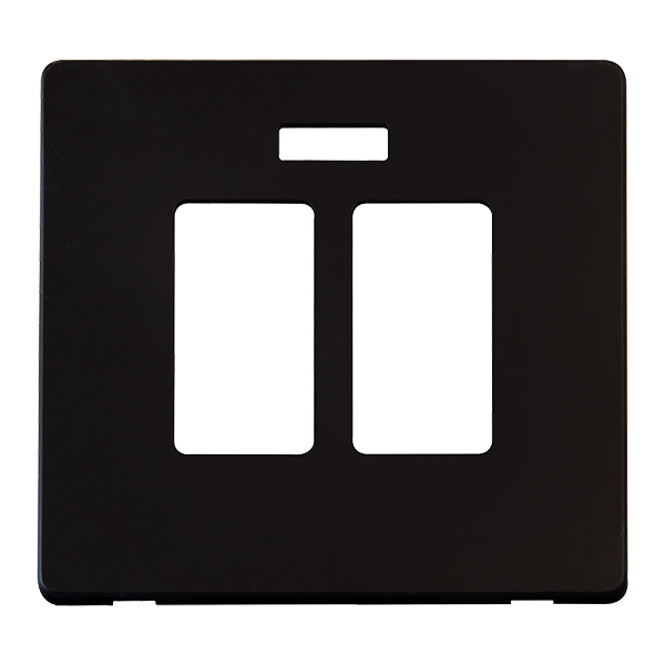Scolmore SCP324MB - 20A Sink Bath Switch With Neon Cover Plate - Matt Black Definity Scolmore - Sparks Warehouse