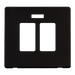 Scolmore SCP324MB - 20A Sink Bath Switch With Neon Cover Plate - Matt Black Definity Scolmore - Sparks Warehouse