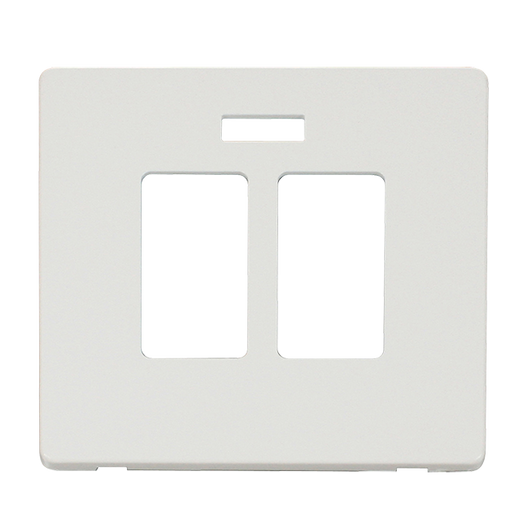 Scolmore SCP324MW - 20A Sink Bath Switch With Neon Cover Plate - Metal White Definity Scolmore - Sparks Warehouse