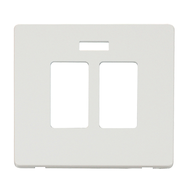 Scolmore SCP324MW - 20A Sink Bath Switch With Neon Cover Plate - Metal White Definity Scolmore - Sparks Warehouse