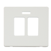 Scolmore SCP324MW - 20A Sink Bath Switch With Neon Cover Plate - Metal White Definity Scolmore - Sparks Warehouse