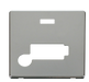 Scolmore SCP350CH - Connection Unit With Flex Outlet (Lockable) Cover Plate - Chrome Definity Scolmore - Sparks Warehouse