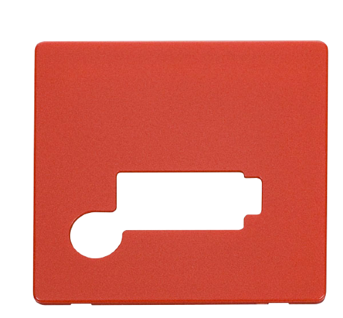 Scolmore SCP350RD - Connection Unit With Flex Outlet (Lockable) Cover Plate - Red Definity Scolmore - Sparks Warehouse