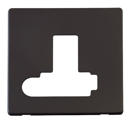 Scolmore SCP351BK - Switched Conn. Unit With Flex Outlet (Lockable) Cover Plate - Black Definity Scolmore - Sparks Warehouse