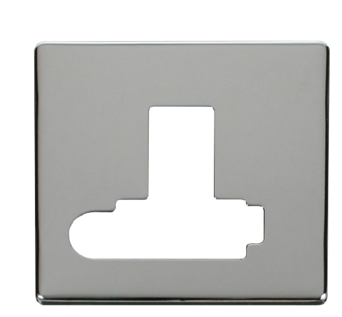 Scolmore SCP351CH - Switched Conn. Unit With Flex Outlet (Lockable) Cover Plate - Chrome Definity Scolmore - Sparks Warehouse