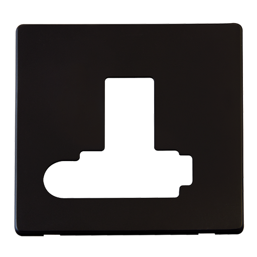 Scolmore SCP351MB - Switched Conn. Unit With Flex Outlet (Lockable) Cover Plate - Matt Black Definity Scolmore - Sparks Warehouse