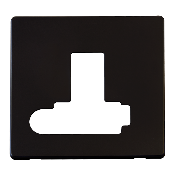 Scolmore SCP351MB - Switched Conn. Unit With Flex Outlet (Lockable) Cover Plate - Matt Black Definity Scolmore - Sparks Warehouse