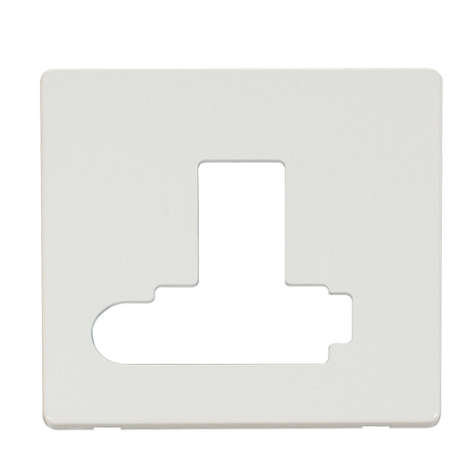 Scolmore SCP351MW - Switched Conn. Unit With Flex Outlet (Lockable) Cover Plate - Metal White Definity Scolmore - Sparks Warehouse