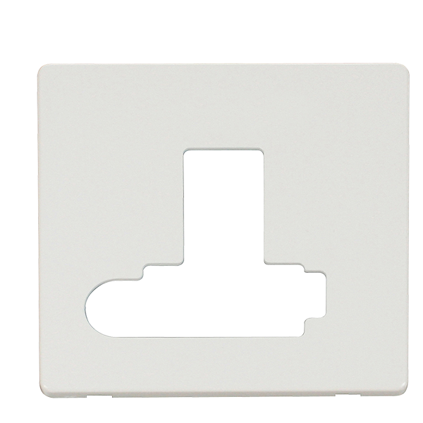 Scolmore SCP351MW - Switched Conn. Unit With Flex Outlet (Lockable) Cover Plate - Metal White Definity Scolmore - Sparks Warehouse