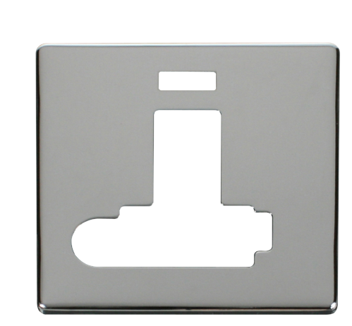 Scolmore SCP352CH - Switched Conn. Unit With F/O & Neon (Lockable) Cover Plate - Chrome Definity Scolmore - Sparks Warehouse