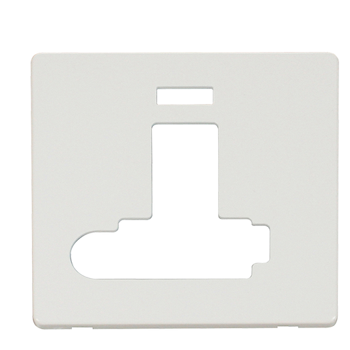 Scolmore SCP352MW - Switched Conn. Unit With F/O & Neon (Lockable) Cover Plate - Metal White Definity Scolmore - Sparks Warehouse