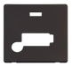 Scolmore SCP353BK - Conn. Unit With Flex Outlet & Neon (Lockable) Cover Plate - Black Definity Scolmore - Sparks Warehouse