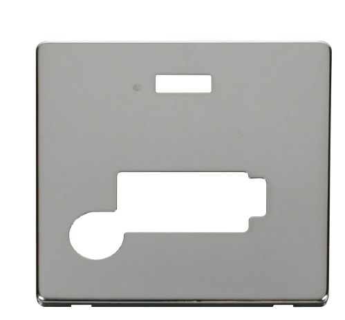 Scolmore SCP353CH - Conn. Unit With Flex Outlet & Neon (Lockable) Cover Plate - Chrome Definity Scolmore - Sparks Warehouse