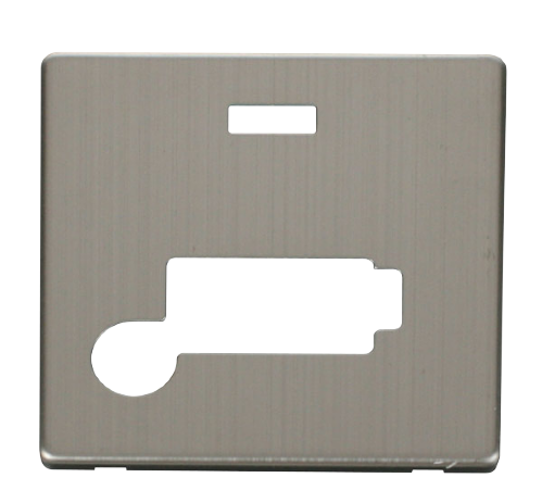 Scolmore SCP353SS - Conn. Unit With Flex Outlet & Neon (Lockable) Cover Plate - St. Steel Definity Scolmore - Sparks Warehouse