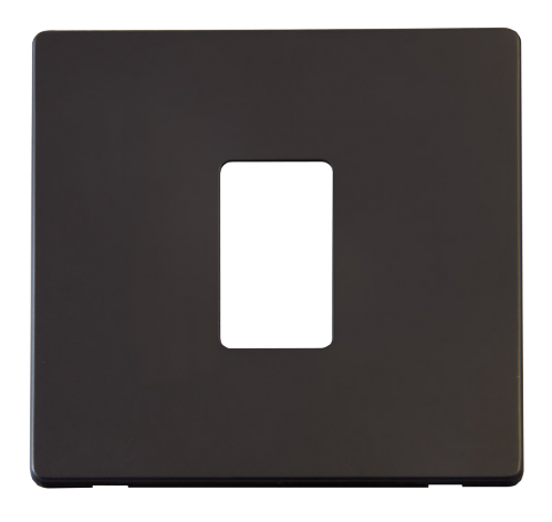 Scolmore SCP401BK - 1 Gang Single Aperture Cover Plate - Black Definity Scolmore - Sparks Warehouse
