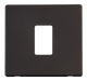 Scolmore SCP401BK - 1 Gang Single Aperture Cover Plate - Black Definity Scolmore - Sparks Warehouse
