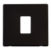 Scolmore SCP401MB - 1 Gang Single Aperture Cover Plate - Matt Black Definity Scolmore - Sparks Warehouse