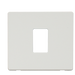 Scolmore SCP401MW - 1 Gang Single Aperture Cover Plate - Metal White Definity Scolmore - Sparks Warehouse