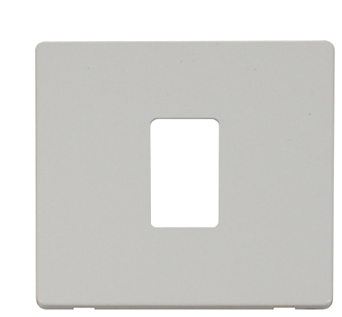 Scolmore SCP401PW - 1 Gang Single Aperture Cover Plate - White Definity Scolmore - Sparks Warehouse