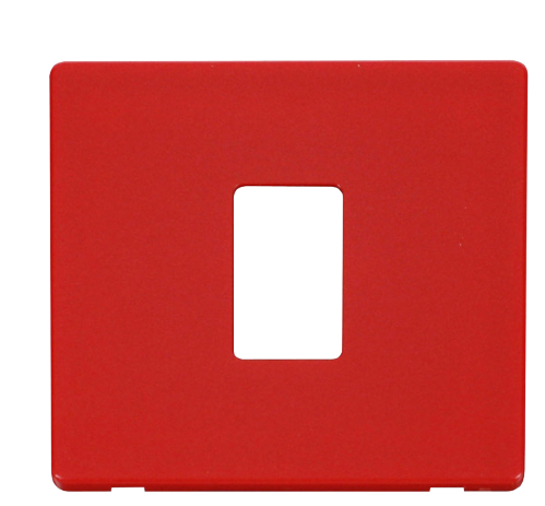 Scolmore SCP401RD - 1 Gang Single Aperture Cover Plate - Red Definity Scolmore - Sparks Warehouse