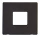 Scolmore SCP402BK - 1 Gang Twin Aperture Cover Plate - Black Definity Scolmore - Sparks Warehouse
