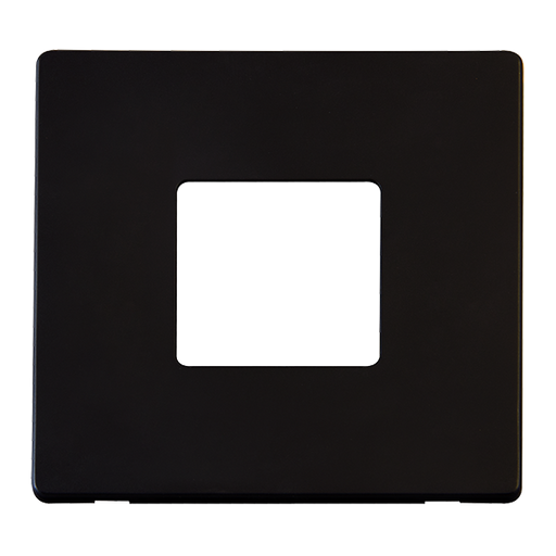 Scolmore SCP402MB - 1 Gang Twin Aperture Cover Plate - Matt Black Definity Scolmore - Sparks Warehouse