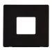 Scolmore SCP402MB - 1 Gang Twin Aperture Cover Plate - Matt Black Definity Scolmore - Sparks Warehouse