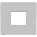 Scolmore SCP402MW - 1 Gang Twin Aperture Cover Plate - Metal White Definity Scolmore - Sparks Warehouse