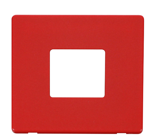 Scolmore SCP402RD - 1 Gang Twin Aperture Cover Plate - Red Definity Scolmore - Sparks Warehouse