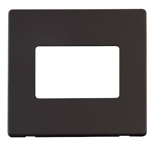 Scolmore SCP403BK - 1 Gang Triple Aperture Cover Plate - Black Definity Scolmore - Sparks Warehouse