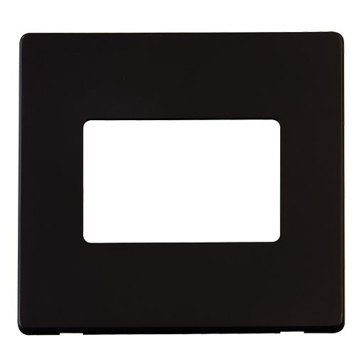 Scolmore SCP403MB - 1 Gang Triple Aperture Cover Plate - Matt Black Definity Scolmore - Sparks Warehouse
