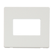Scolmore SCP403MW - 1 Gang Triple Aperture Cover Plate - Metal White Definity Scolmore - Sparks Warehouse